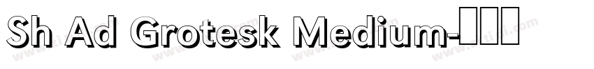 Sh Ad Grotesk Medium字体转换